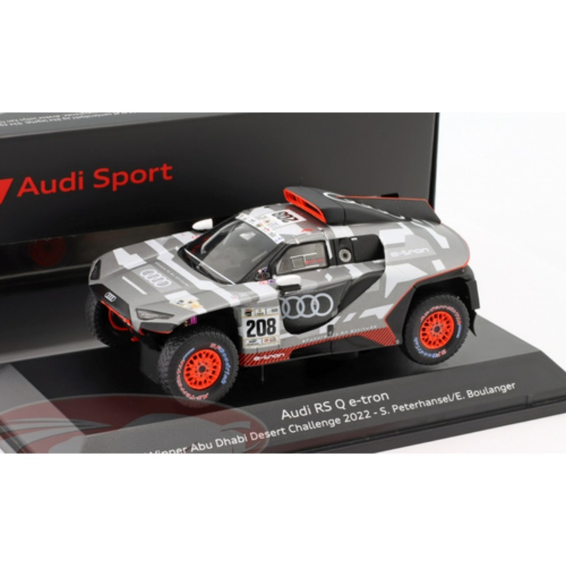 1/43 Dealer Edition 2022 Audi RS Q E-Tron #208 Winner Abu Dhabi Desert Challenge Car Model