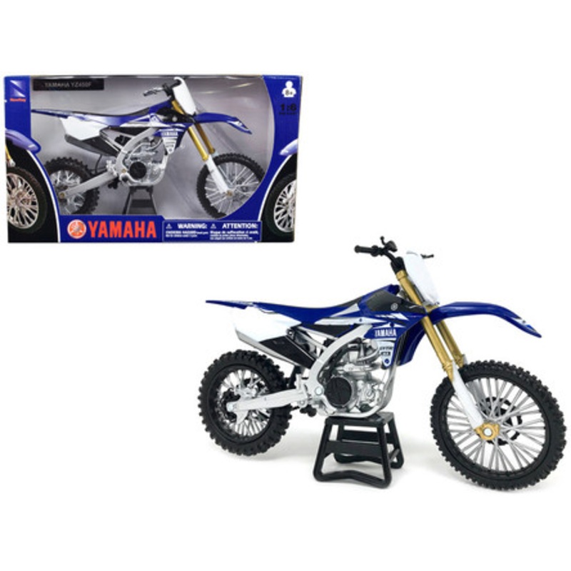 Yamaha YZ450F Dirt Bike Motorcycle Blue and White 1/6 Diecast Model by New Ray