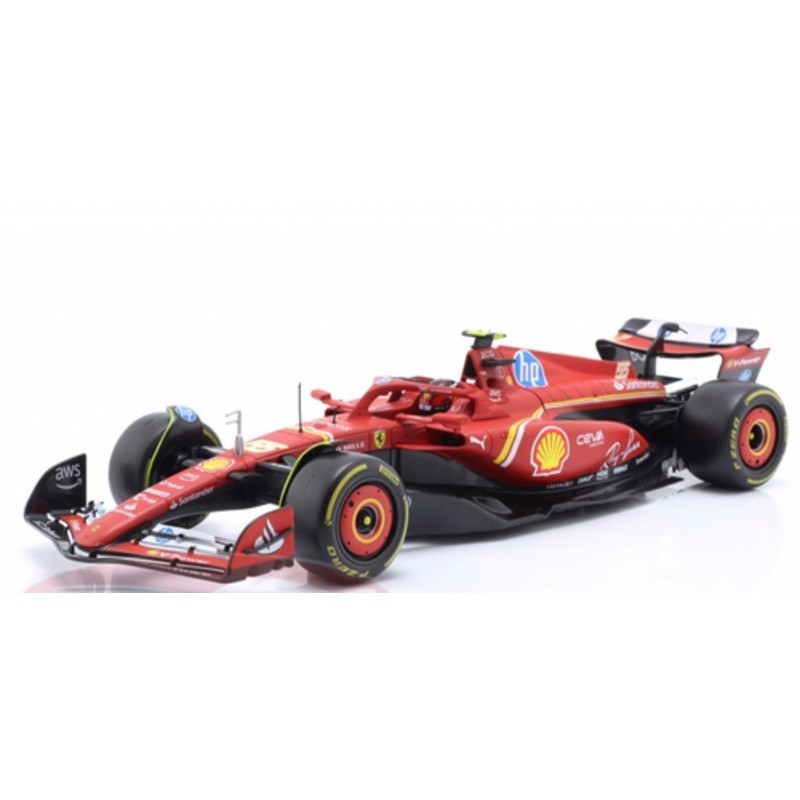 1/18 BBurago 2024 Formula 1 Carlos Sainz jr. Ferrari SF-24 #55 Car Model