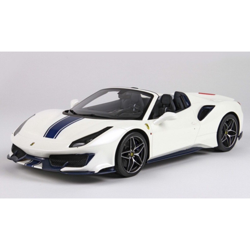 1/12 BBR Ferrari 488 Pista Spider Open Roof (White) Resin Car Model