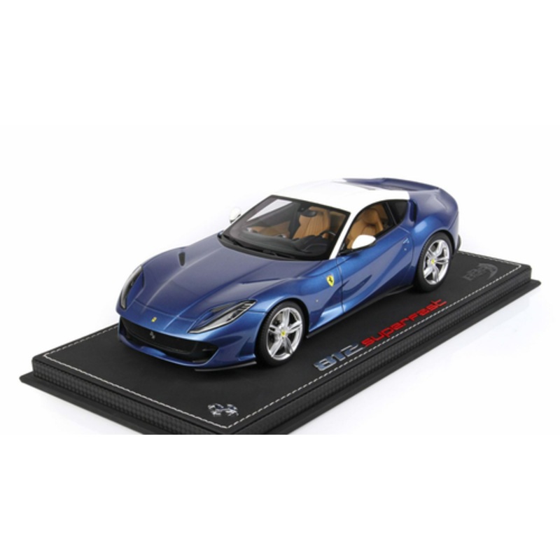 1/18 BBR Ferrari 812 Superfast Taylor Made (Blue with White Top) Resin Car Model Limited 48 Pieces
