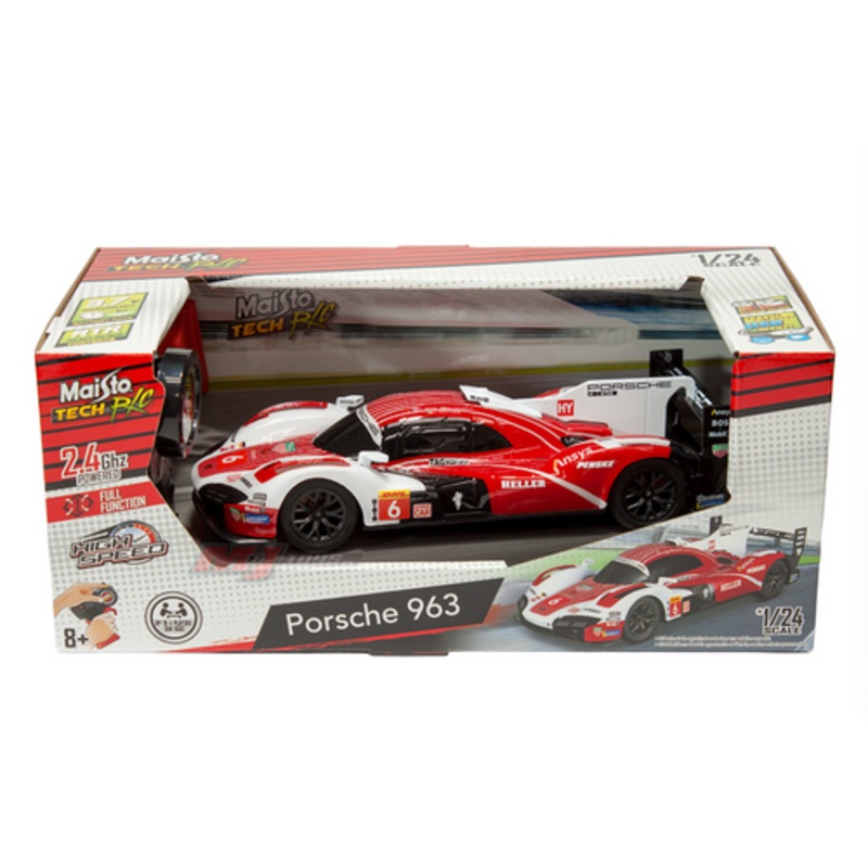1/24 Maisto Tech Radio Control 2024 Porsche 963 #6 (Red & White)