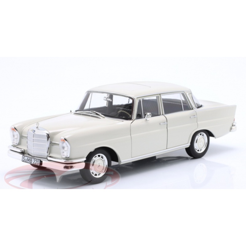 1/18 Dealer Edition 1959 Mercedes-Benz 220 S (W111) (White Grey) Diecast Car Model
