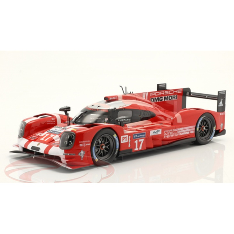 1/18 Ixo 2015 Porsche 919 Hybrid #17 2nd 24h LeMans Porsche Team Timo Bernhard, Brendon Hartley, Mark Webber Car Model