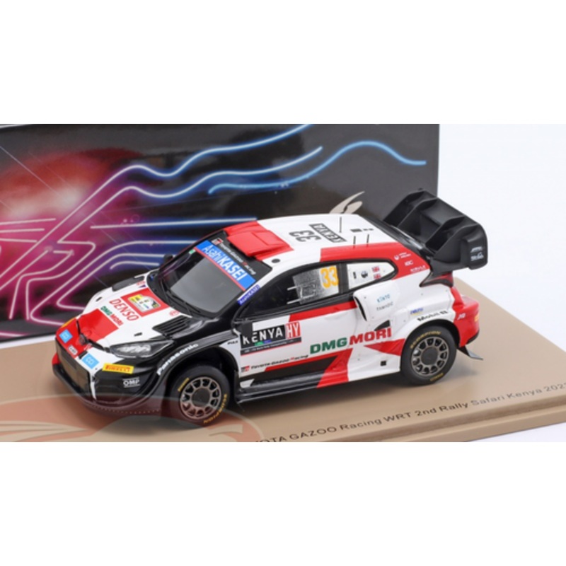 1/43 Spark 2022 Toyota GR Yaris Rally1 #33 2nd Safari Rallye Toyota Gazoo Racing WRT Elfyn Evans, Scott Martin Car Model