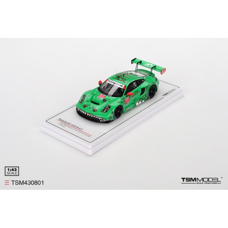 1/43 TSM 2024 Porsche 911 GT3 R #77 AO Racing IMSA Daytona 24 Hrs GTD Pro 2nd Place Car Model