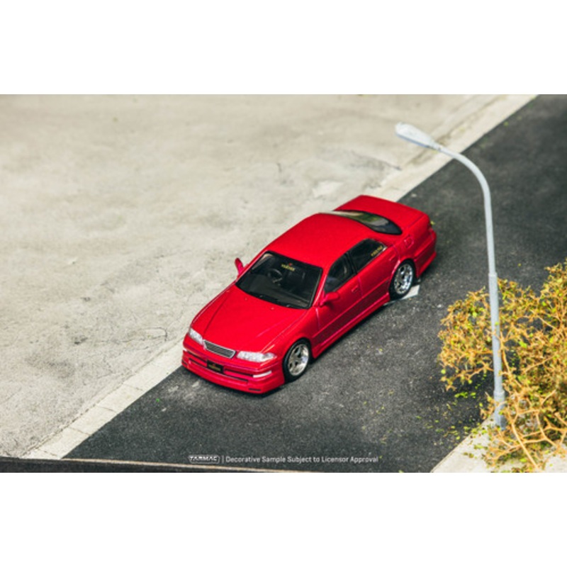 1/64 Tarmac Works VERTEX Toyota Mark II JZX100 (Red Metallic) Diecast Car Model