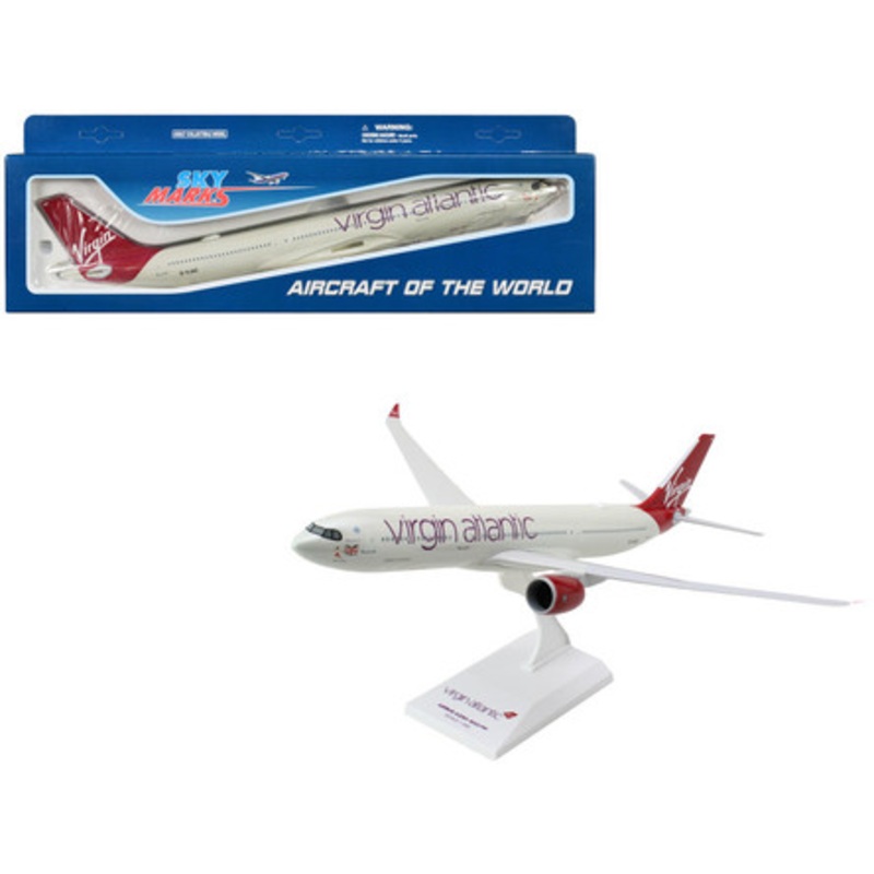 Airbus A330-900 Commercial Aircraft "Virgin Atlantic" (G-VJAZ) Gray with Red Tail (Snap-Fit) 1/200 Plastic Model by Skymarks