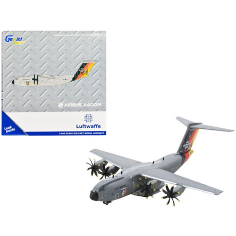 Airbus A400M Transport Aircraft "German Luftwaffe - Air Defender 2023" (54+21) Gray "Gemini Macs" Series 1/400 Diecast Model Airplane by GeminiJets