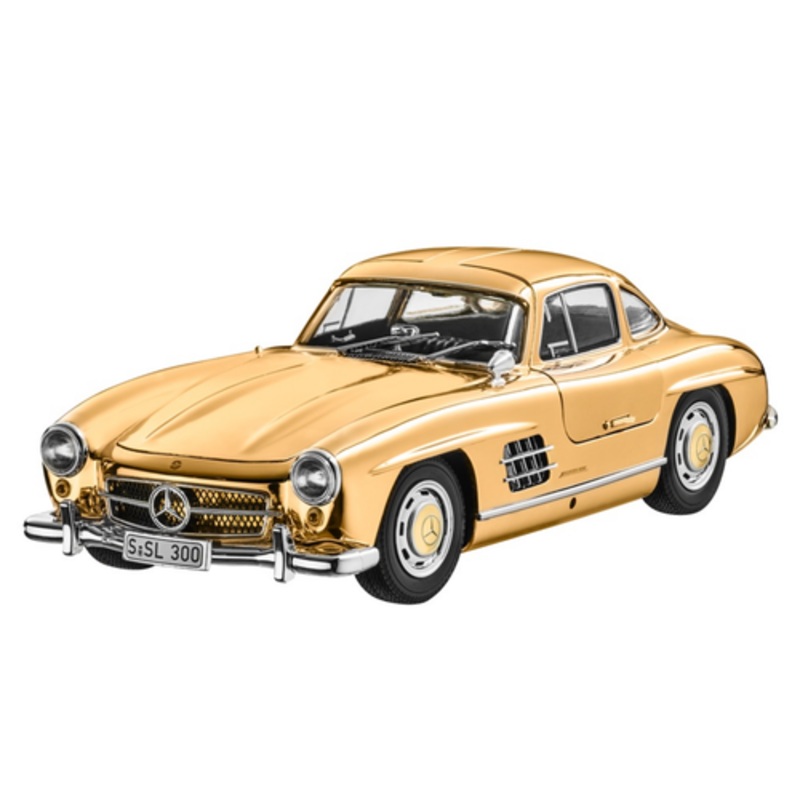 1/18 Dealer Edition 1954-1957 Mercedes-Benz Mercedes 300 SL 300SL Coupe W198 (Gold) Diecast Car Model Limited