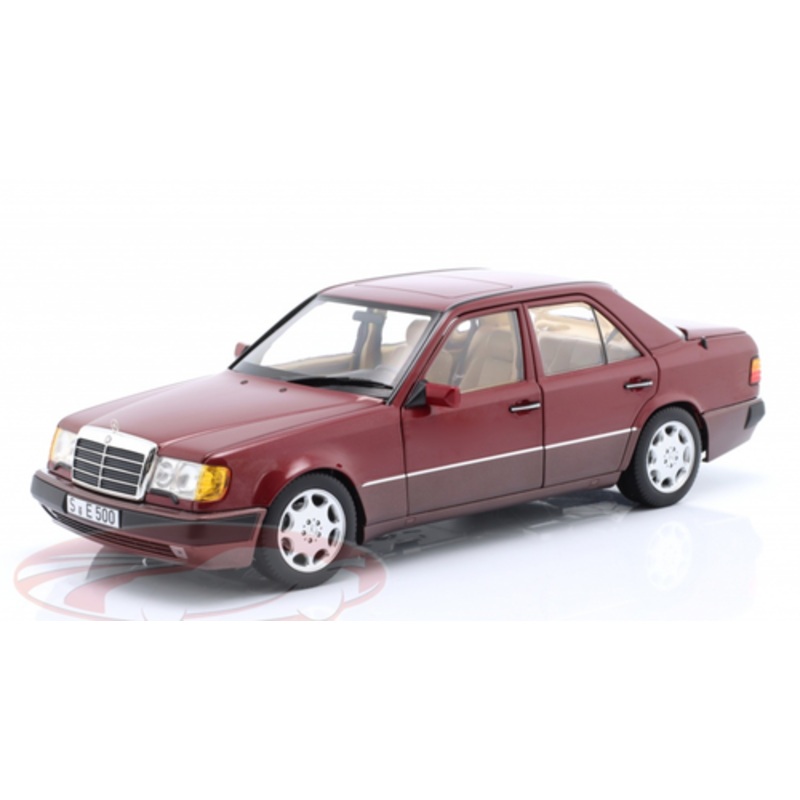 1/18 Dealer Edition 1991-1993 Mercedes-Benz 500 E (W124) (Almandine Red) Diecast Car Model