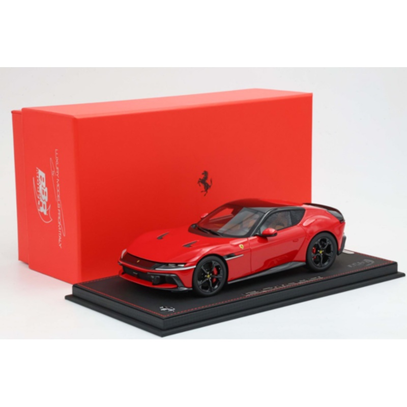 1/18 BBR Ferrari 12 Cilindri Panoramic Roof (Rosso Corsa Red with Gloss Black Rims) Car Model Limited 48 Pieces