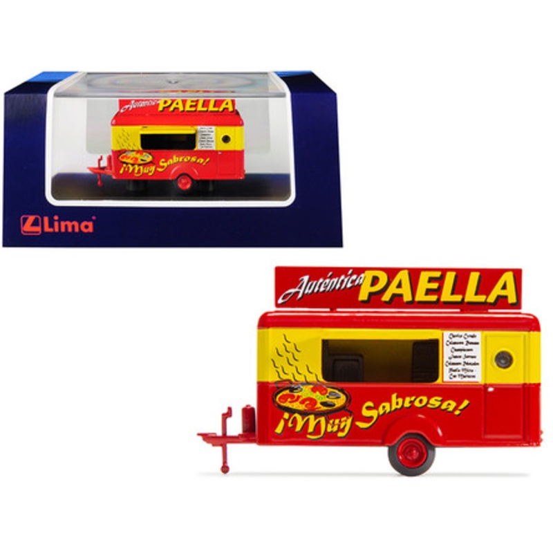 Mobile Food Trailer "Autentica Paella" (Spain) 1/87 (HO) Scale Diecast Model by Lima
