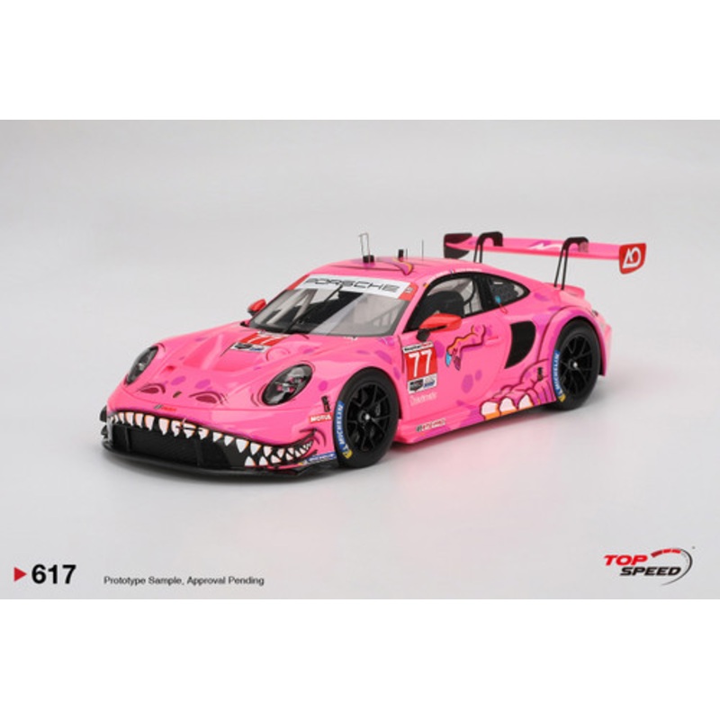1/18 Top Speed 2024 Porsche 911 GT3 R #77 AO Racing 2024 IMSA Road America Car Model