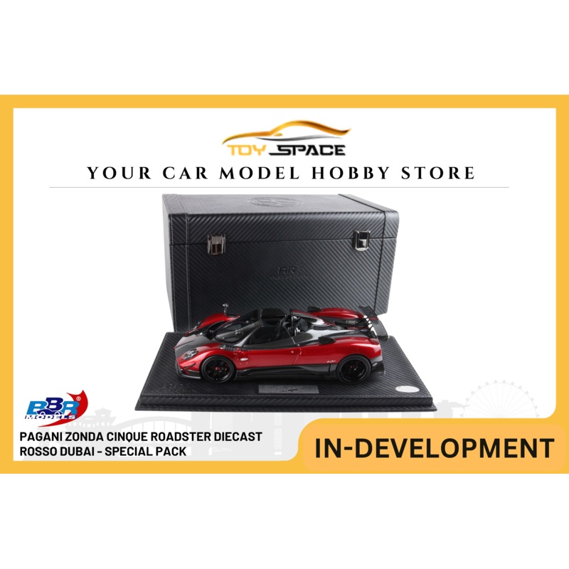 [BBR MODELS] 1:18 Pagani Zonda F Diecast Rosso Monza - Special Pack