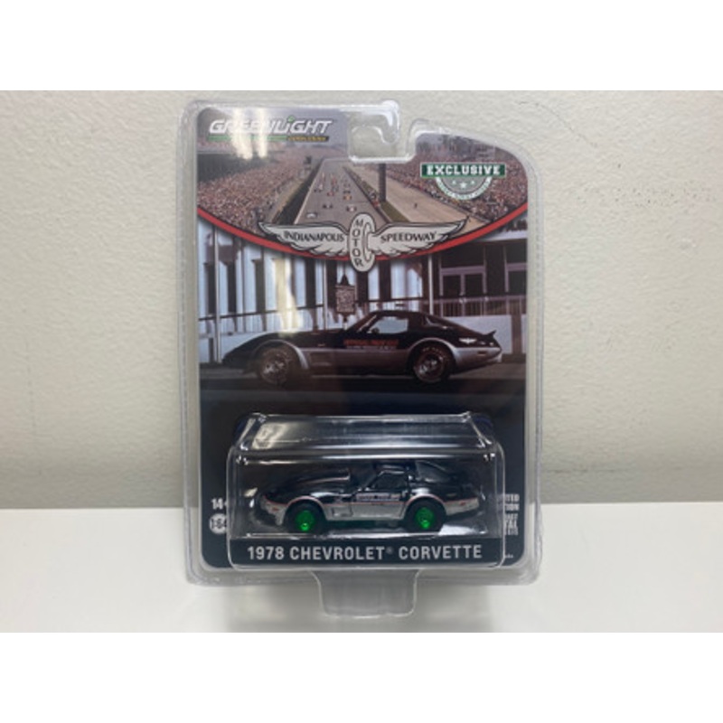 CHASE CAR 1/64 Greenlight 1978 Chevrolet Corvette "62nd Annual Indianapolis 500 Mile Race Official Pace Car" Diecast Car Model
