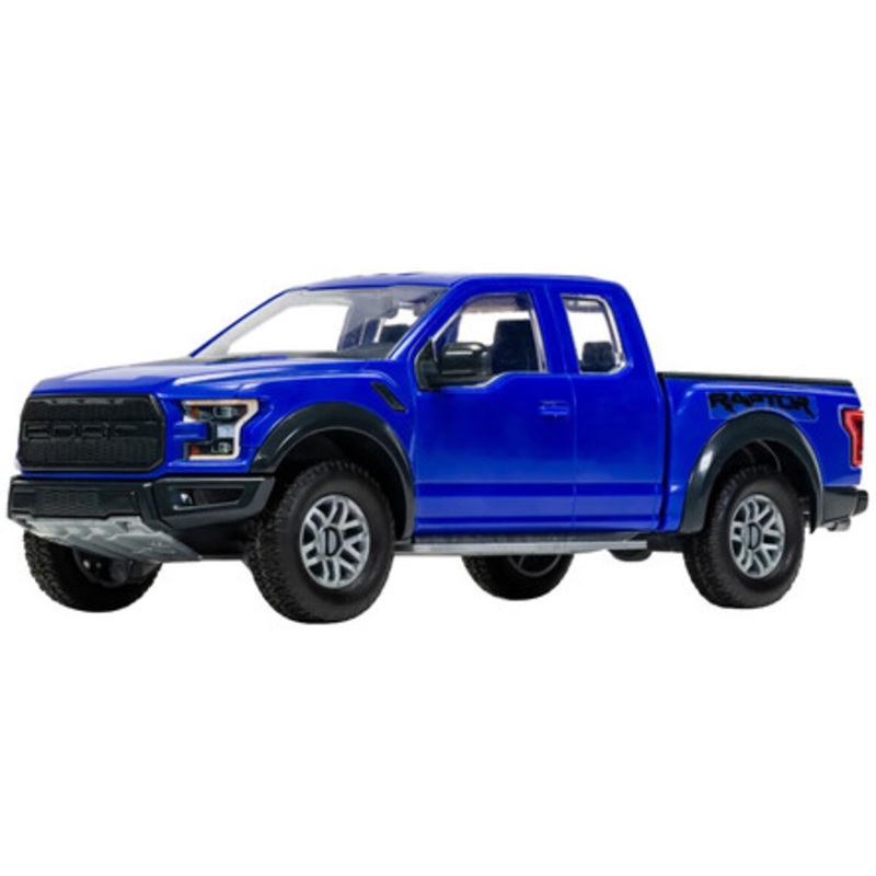 Skill 1 Model Kit Ford F-150 Raptor Blue Snap Together by Airfix Quickbuild