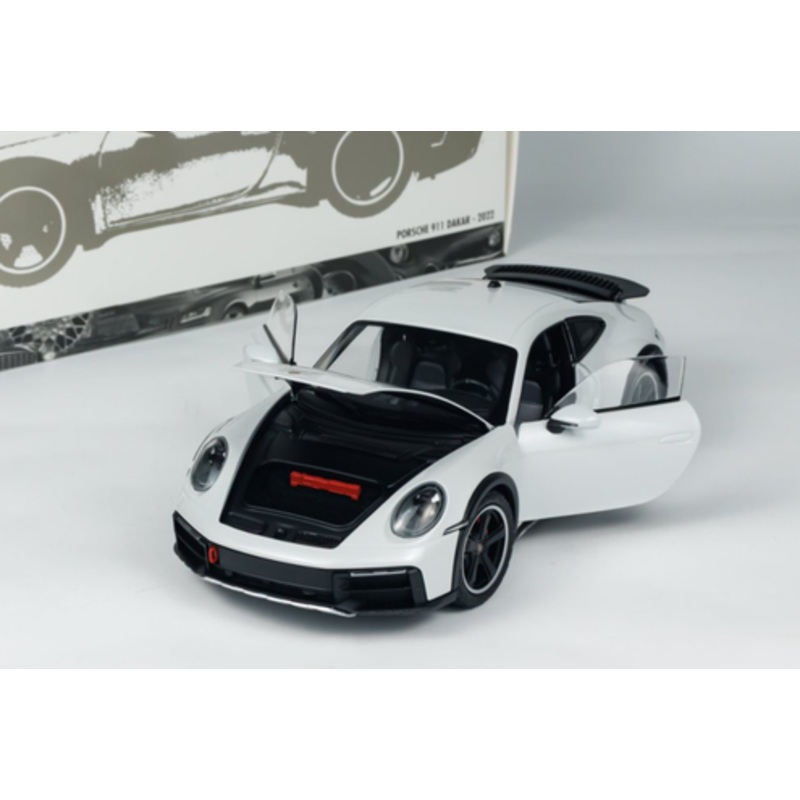 1/18 Minichamps 2022 Porsche 911 (992) Dakar (Grey) Diecast Car Model