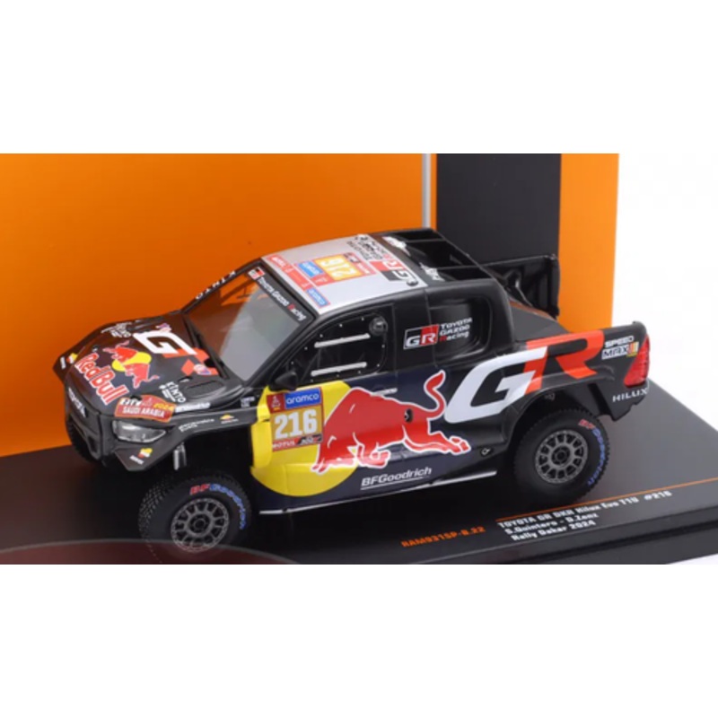 1/43 Ixo 2024 Toyota GR DKR Hilux EVO T1U #216 Rallye Dakar Toyota Gazoo Racing Seth Quintero, Dennis Zenz Car Model