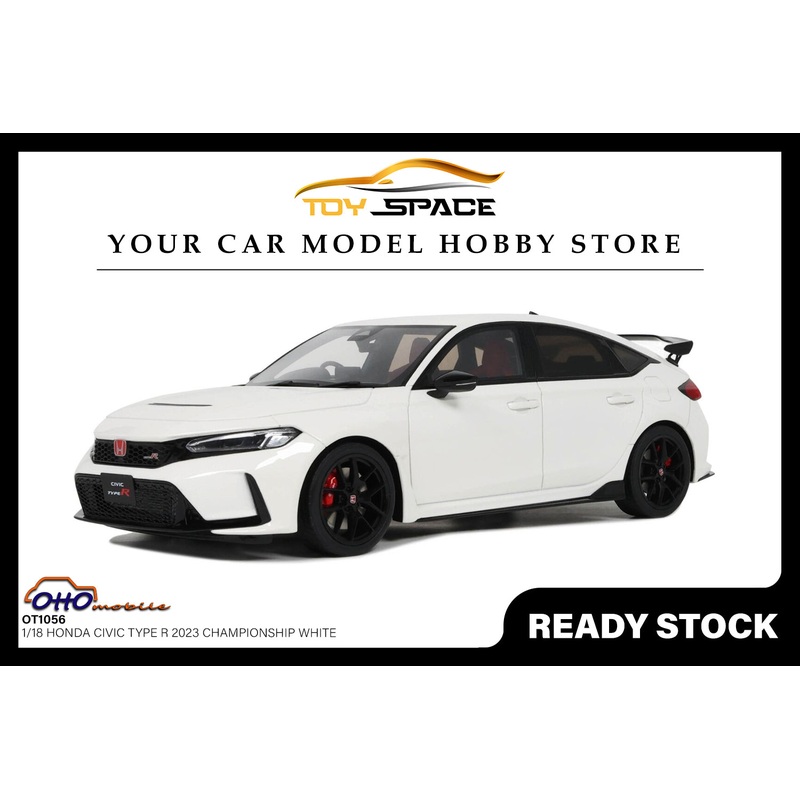 [OTTOMOBILE] 1:18 Honda Civic Type R (FL5) 2023 Championship White [OT1056]