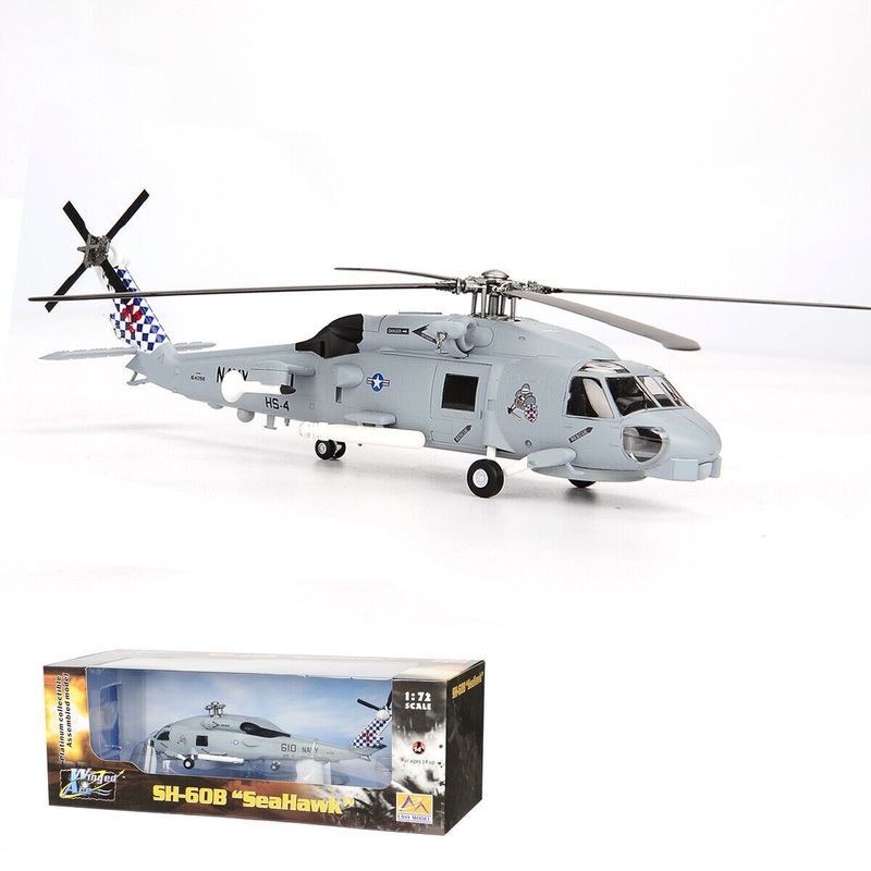 Sikorsky SH-60 Seahawk - Sea Hawk "Oceanhawk" "Black Knights" 1/72 Scale Assembled and Painted Plastic Model - Easy Model