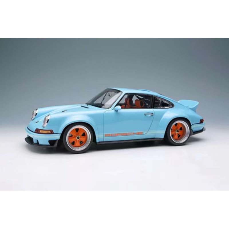 1/18 Make Up 2022 Porsche 911 964 Singer DLS (Gulf Blue) Car Model