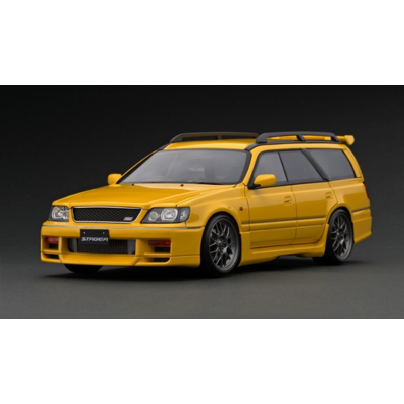 1/18 Ignition Model Nissan STAGEA 260RS (WGNC34) Yellow Resin Car Model