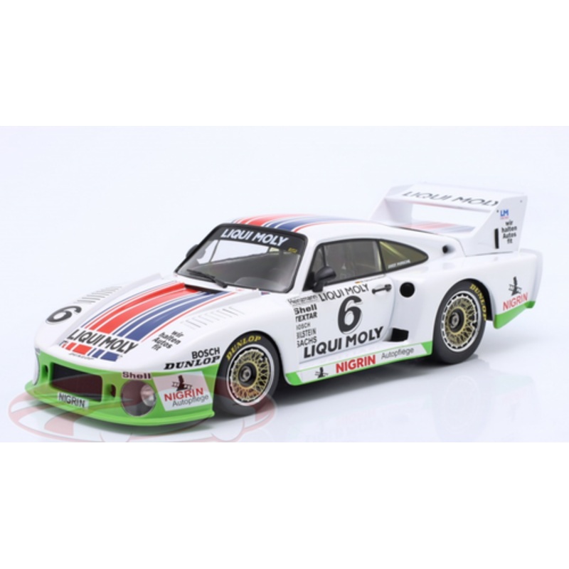 1/18 Modelcar Group 1980 Porsche 935 J #6 3rd DRM Spa Liqui Moly Rolf Stommelen Car Model