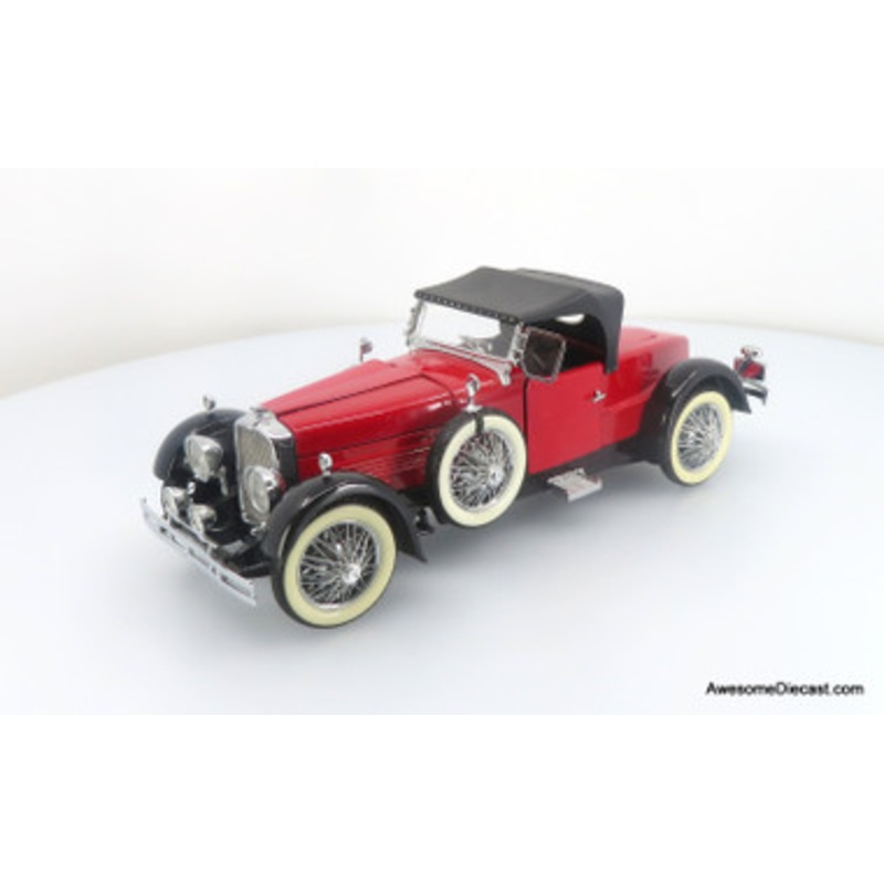 1928 Stutz Black Hawk, Two-Tone Red/Black 1:24 Vintage Classic by Franklin Mint