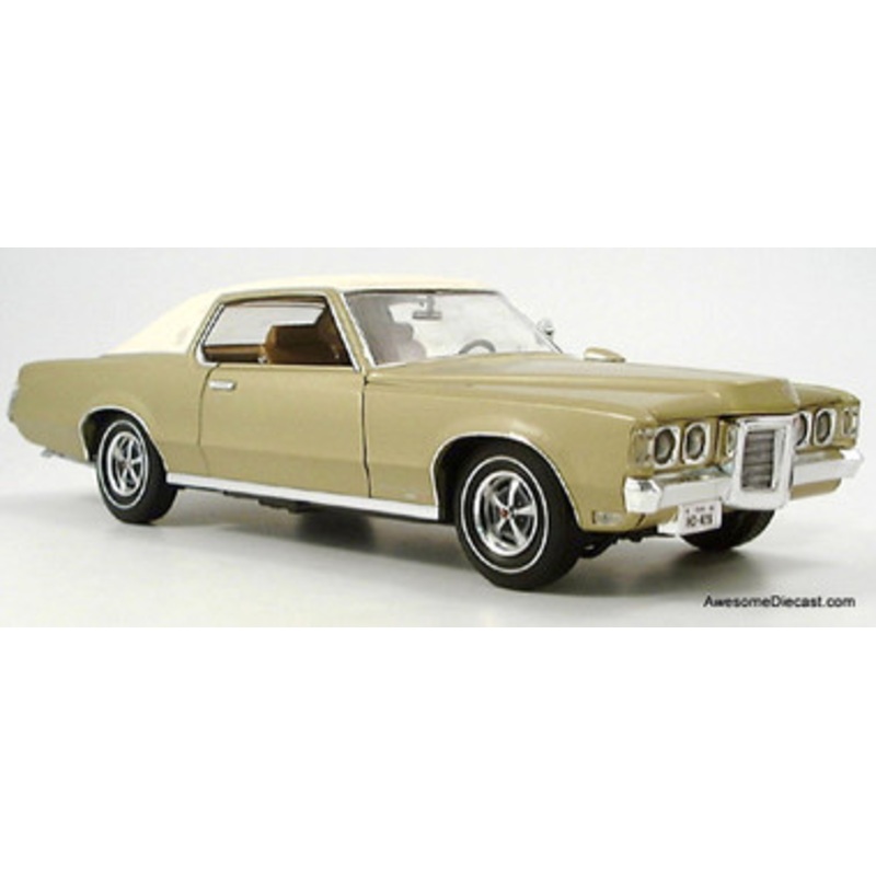 1969 Pontiac Grand Prix SJ 428 - Gold/White 1:18 Diecast Car Model by American Muscle