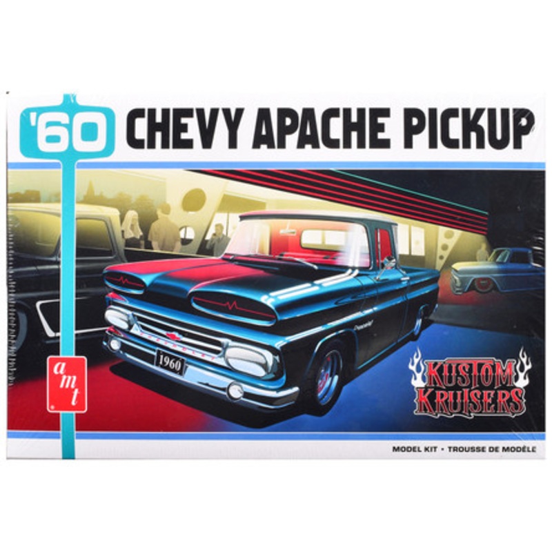 Skill 2 Model Kit 1960 Chevrolet Apache Pickup Truck "Kustom Kruisers" 1/25 Scale Model by AMT