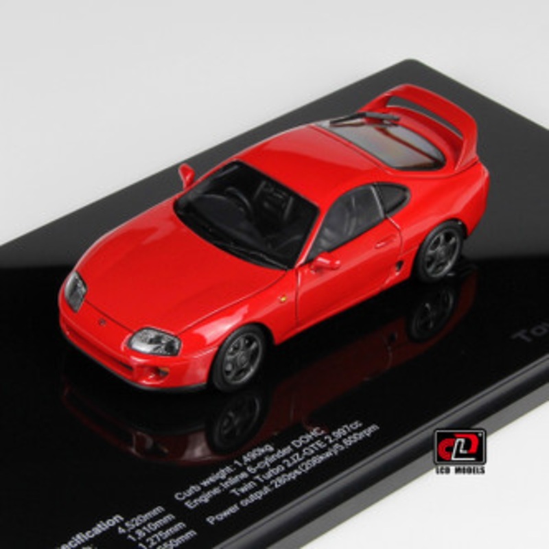 1/43 LCD Toyota Supra A80 (Red) Full Open Diecast Car Model