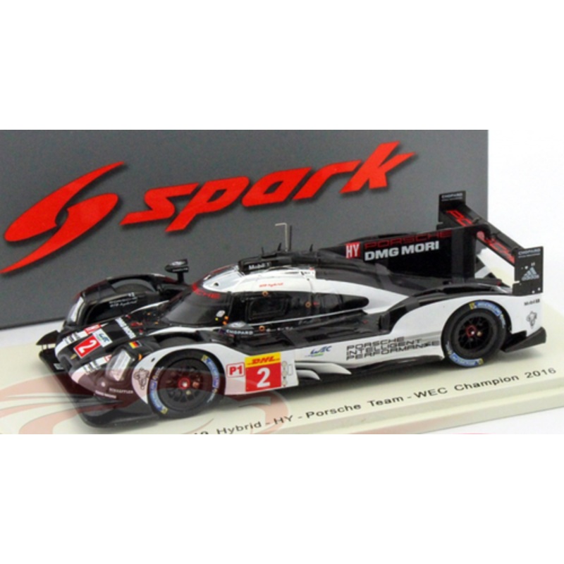 1/43 Spark 2016 Porsche 919 Hybrid HY 6h Bahrain WEC Champion Romain Dumas, Neel Jani, Marc Lieb Car Model