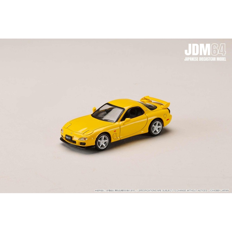[Preorder] Hobby Japan 1:64 MAZDA RX-7 (FD3S) Type R Bathurst R Yellow HJDM007B-14