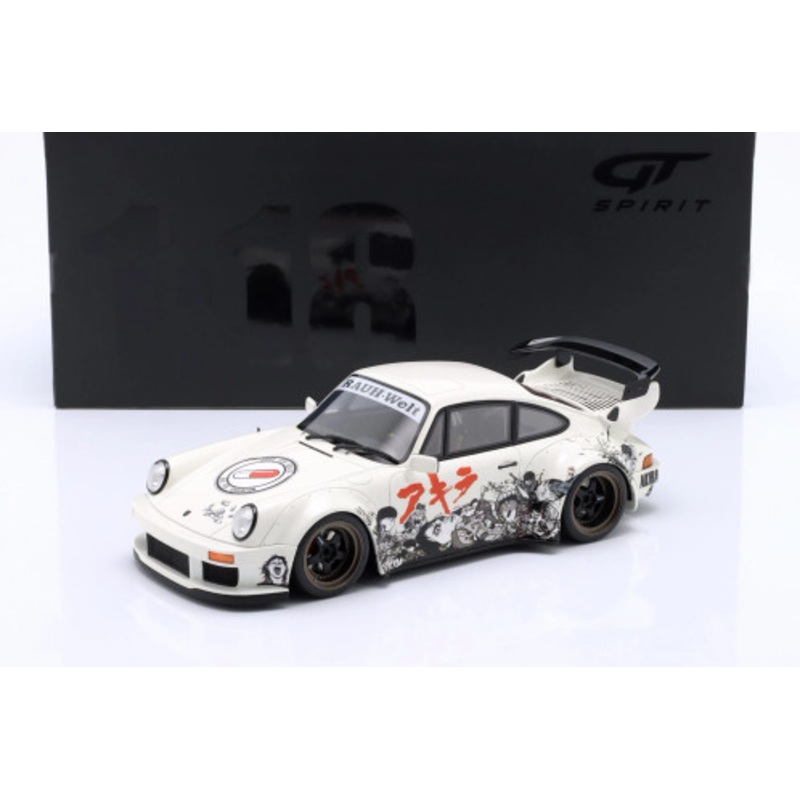 1/18 GT Spirit 2024 Porsche 911 RWB Akira Glacier White Car Model