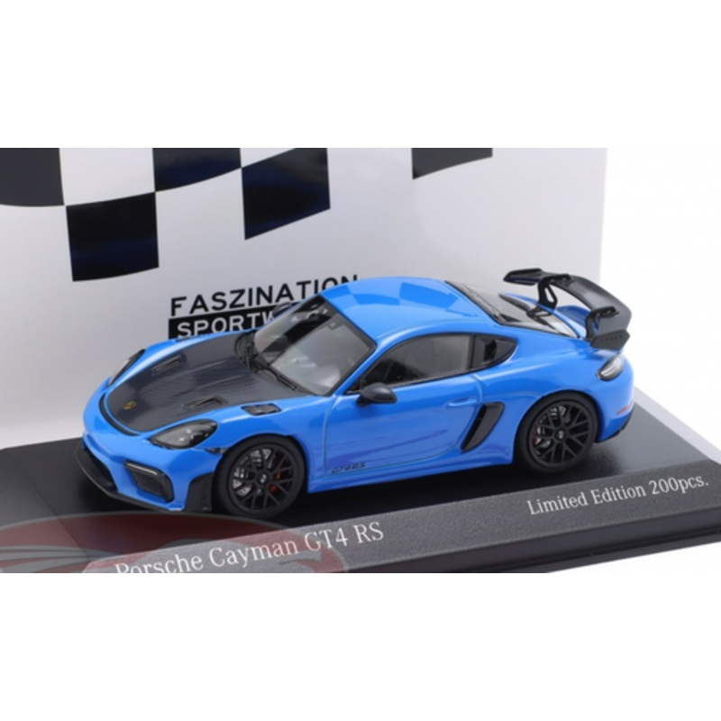 1/43 Minichamps 2021 Porsche 718 (982) Cayman GT4 RS (Blue) Car Model