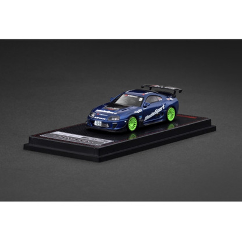 1/64 Ignition Model IG Toyota Supra (JZA80) RZ (Blue with Green Wheels) Car Model