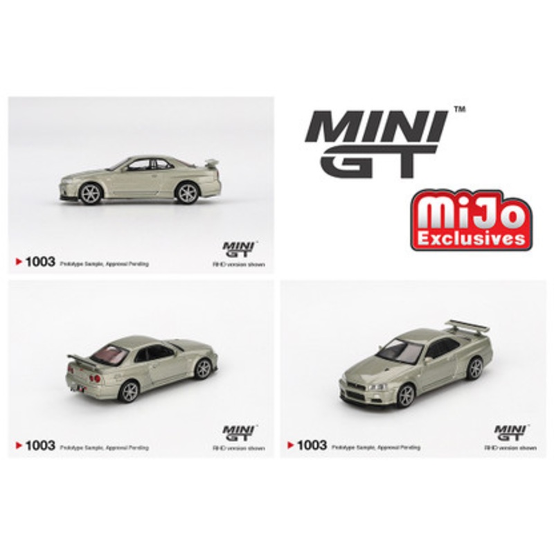 1/64 Mini GT Nissan Skyline GT-R (R34) V-Spec II Nr (Millenium Jade Green) Diecast Car Model