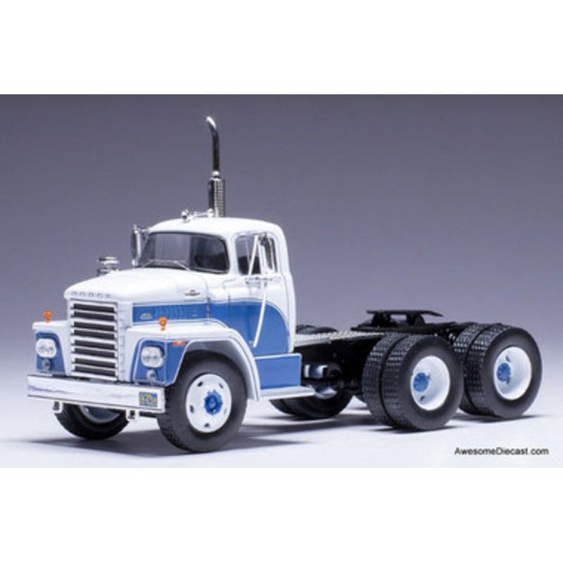 1960 Dodge LCF CT900 Day Cab, White/Blue 1:43 Diecast Model Truck by IXO