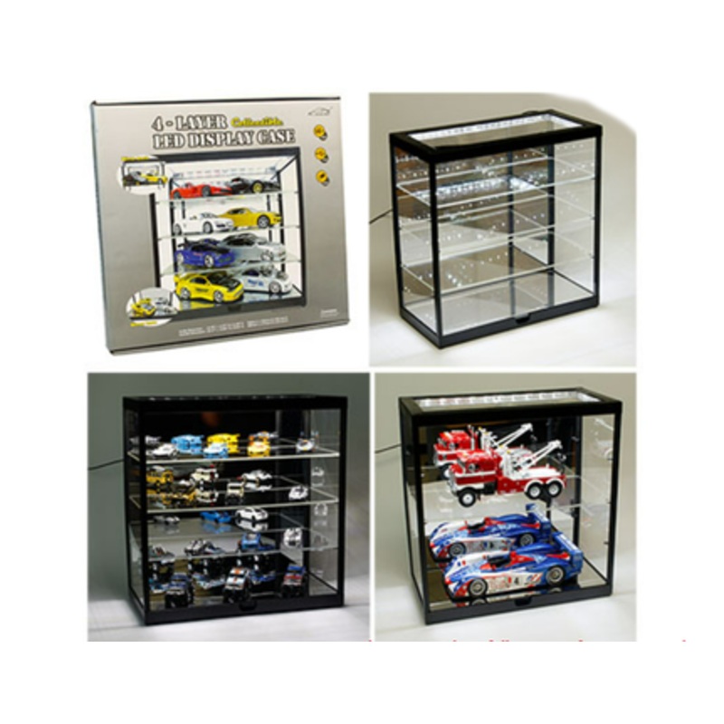 1/18 Four Levels Display Case with USB Powered LED Lights