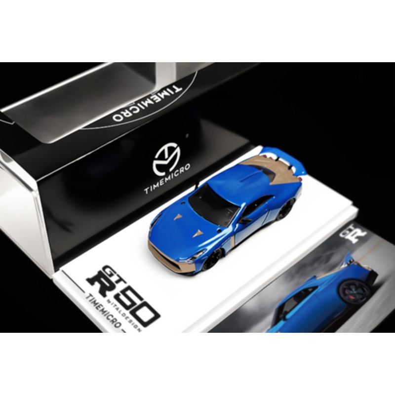 1/64 TimeMicro Nissan Skyline GT-R GTR50 GT-R50 Italdesign (Blue) Diecast Car Model