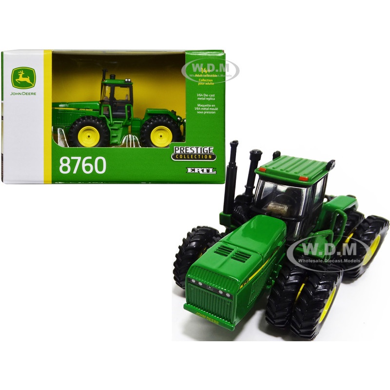 John Deere 8760 Tractor with Dual Wheels Green "Prestige Collection" Series 1/64 Diecast Model by ERTL TOMY