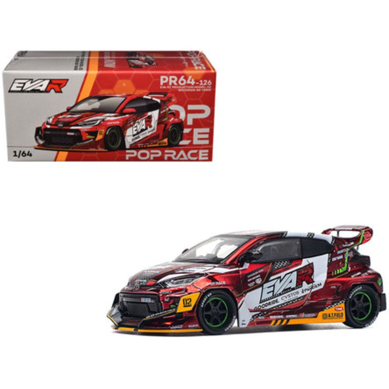 1/64 Pop Race Toyota EVA RT Production Model 02 Goodride GR Yaris Diecast Car Model