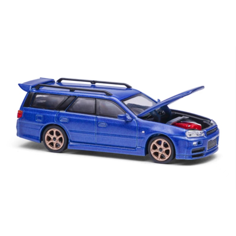 1/64 POPRACE  Nissan GTR R34 Stagea Bayside Blue