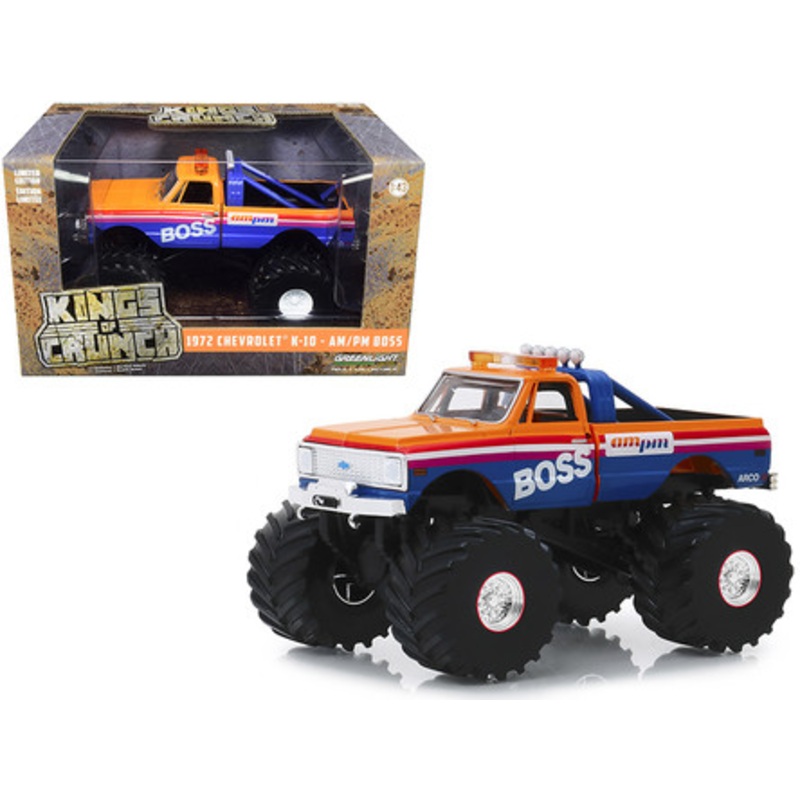 1972 Chevrolet K-10 Monster Truck with 66-Inch Tires "AM/PM Boss" 1/43 Diecast Model Car by Greenlight