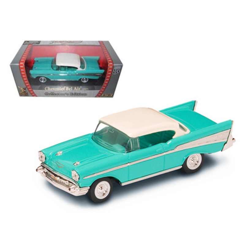 1957 Chevrolet Bel Air Turquoise 1/43 Diecast Model Car by Road Signature