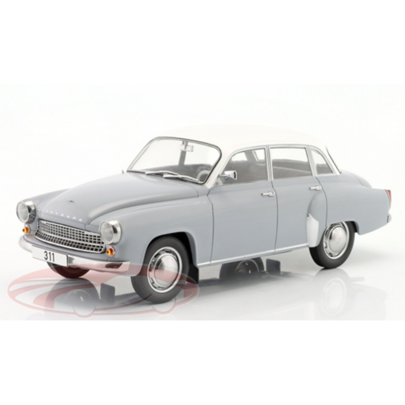 1/18 Modelcar Group Wartburg 312 (Grey & White) Car Model