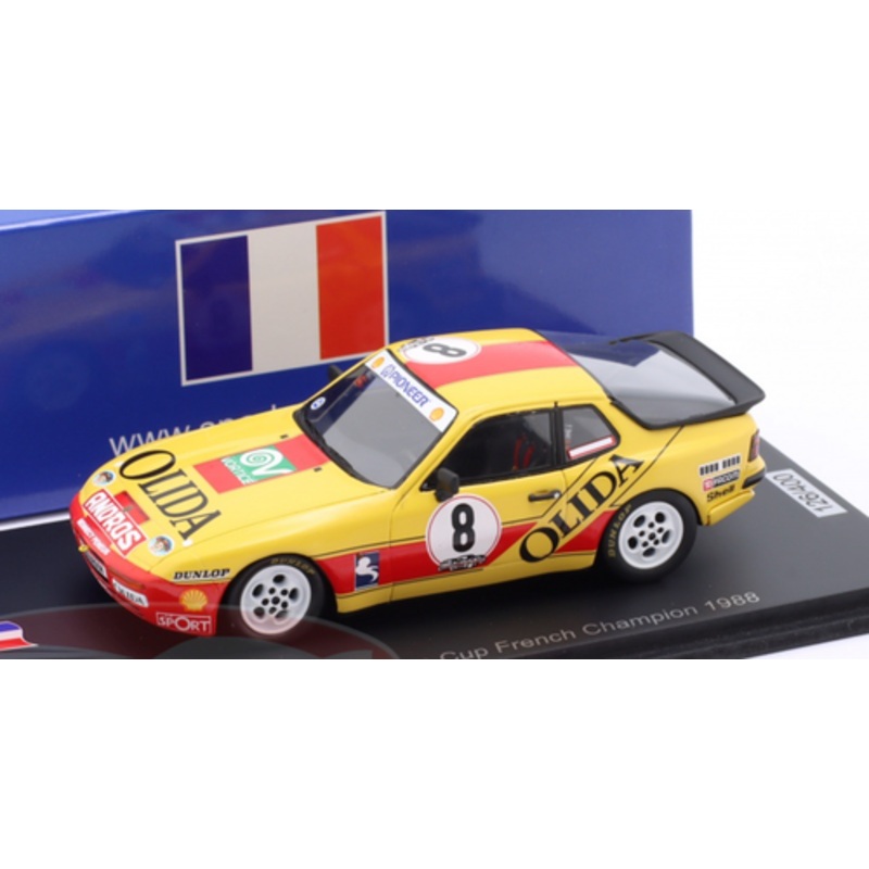 1/43 Spark Porsche 944 Turbo Cup No.8 French Champion 1988 Andr Bourdon Car Model