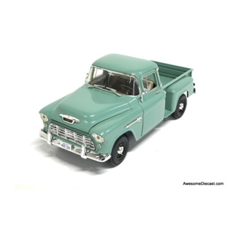 1955 Chevrolet 3100 Stepside, Green 1:18 Diecast Model Truck by American Muscle