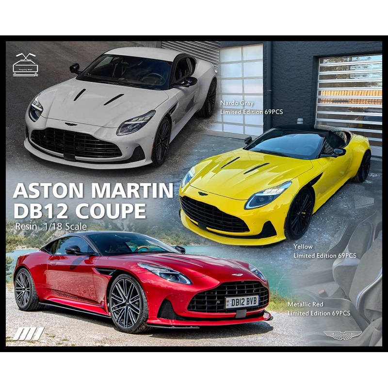 Xiaoguang Model & MH 1/18 ASTON MARTIN DB12 Coupe (3 Colours) Grey
